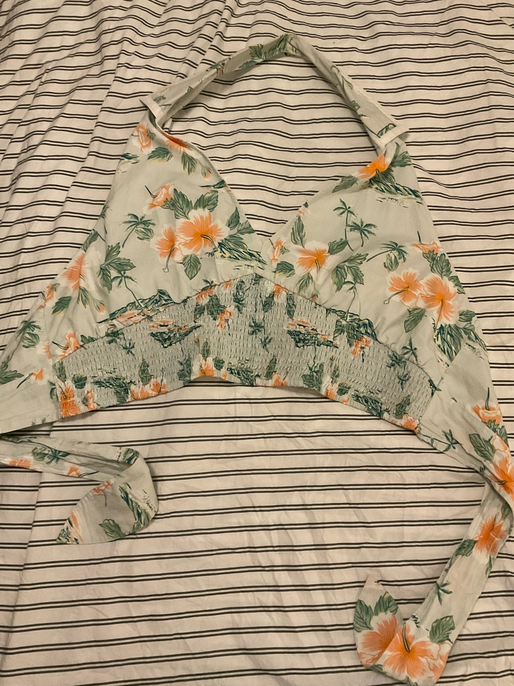 ae tropical halter tie top XXL